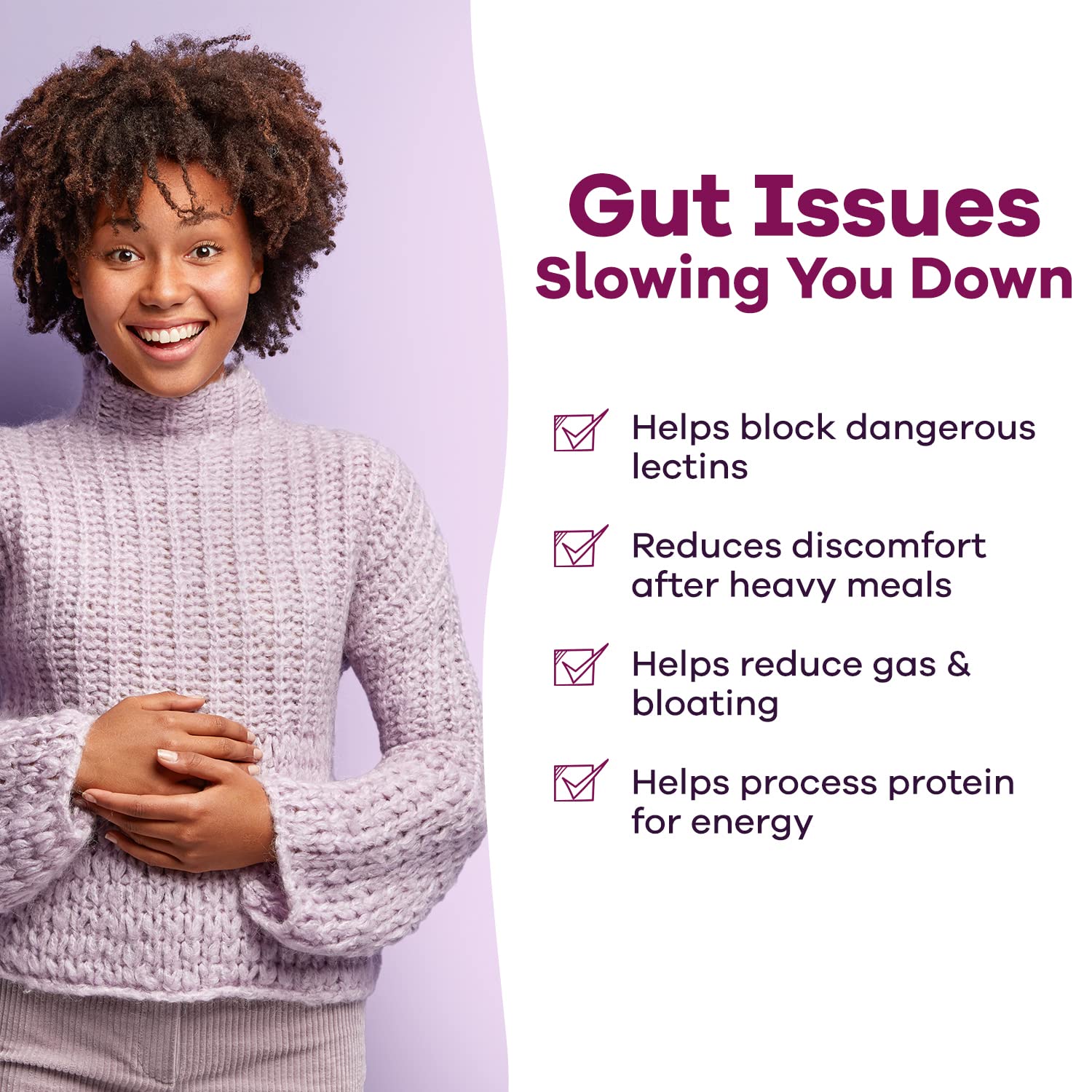 GobiOtiX Lectin Defense Supplement - MSM & Digestive Enzymes for Gut Health - Supports Intestinal Wellness for Men & Women - Non-GMO, Gluten Free Lectin Blocker - 60 Capsules - Perfect for Digestive Support & Lectin-Rich Diet Management