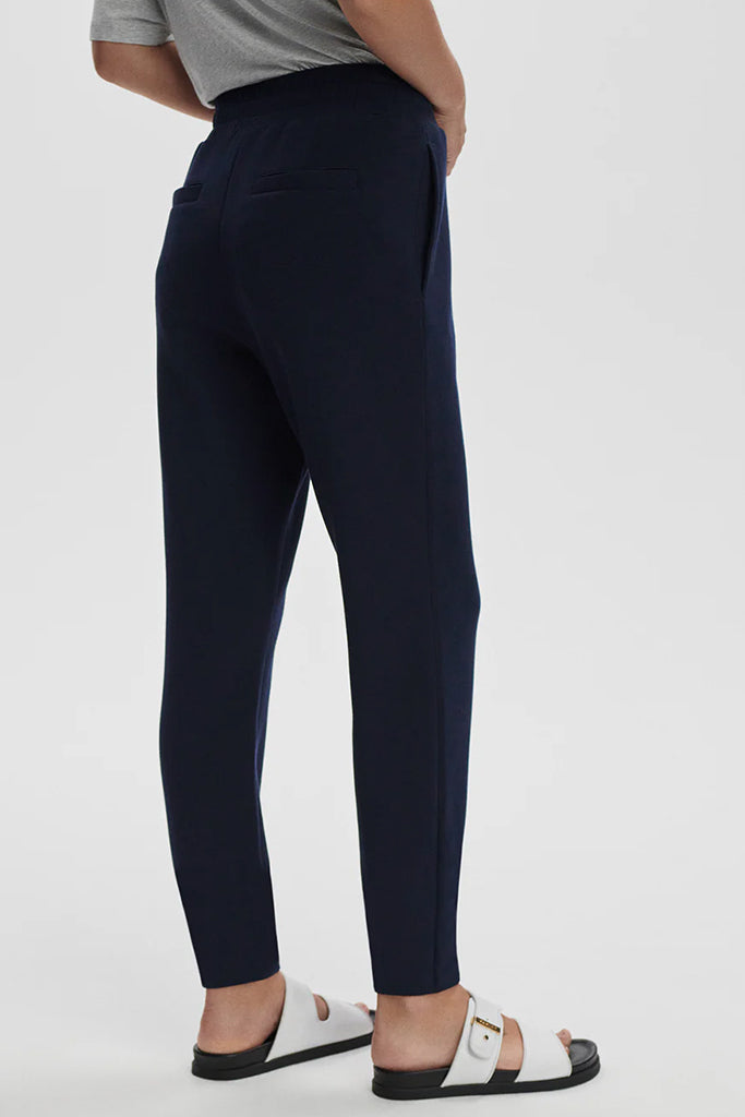 Varley The Slim Pant 25 - Women's High Waisted Navy Tapered Yoga Pants for Workout, Lounge & Everyday Wear