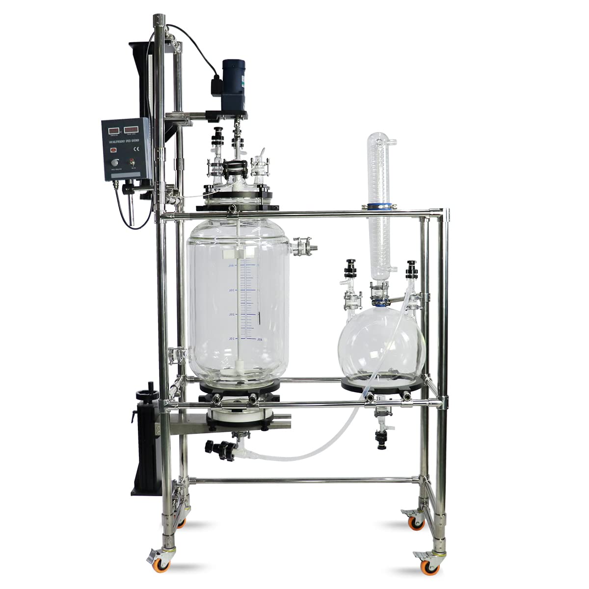 HNZXIB 100L Vacuum Filter Crystallization Reactor - Jacketed Glass Vessel with Stirring System for Chemical Crystallization (220V/50Hz) - Ideal for Pharmaceutical, Chemical & Laboratory Research Applications