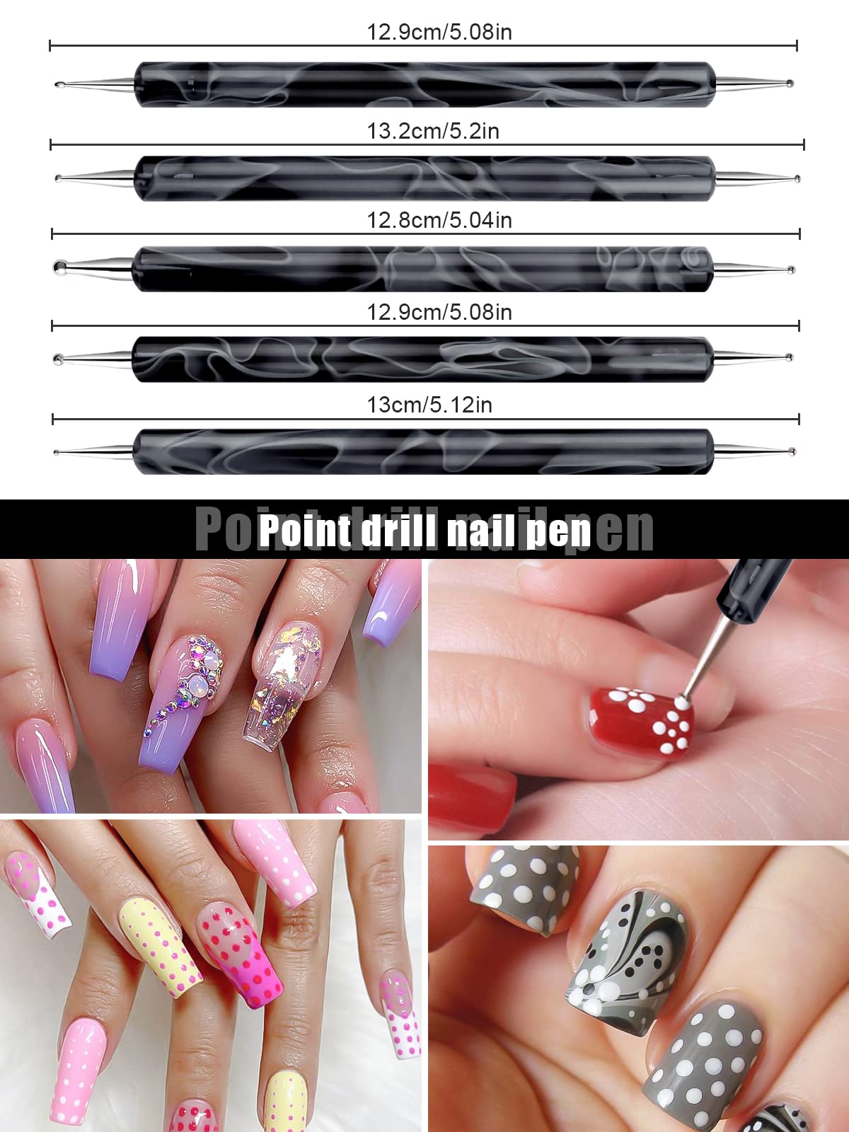 19Pcs Acrylic Nail Brush Set for Professional Nail Art - Includes 7 Gel Polish Brushes, 6 Design Brushes & 5 Dotting Pens - Perfect for Salon, Home Manicures & Nail Art Designs