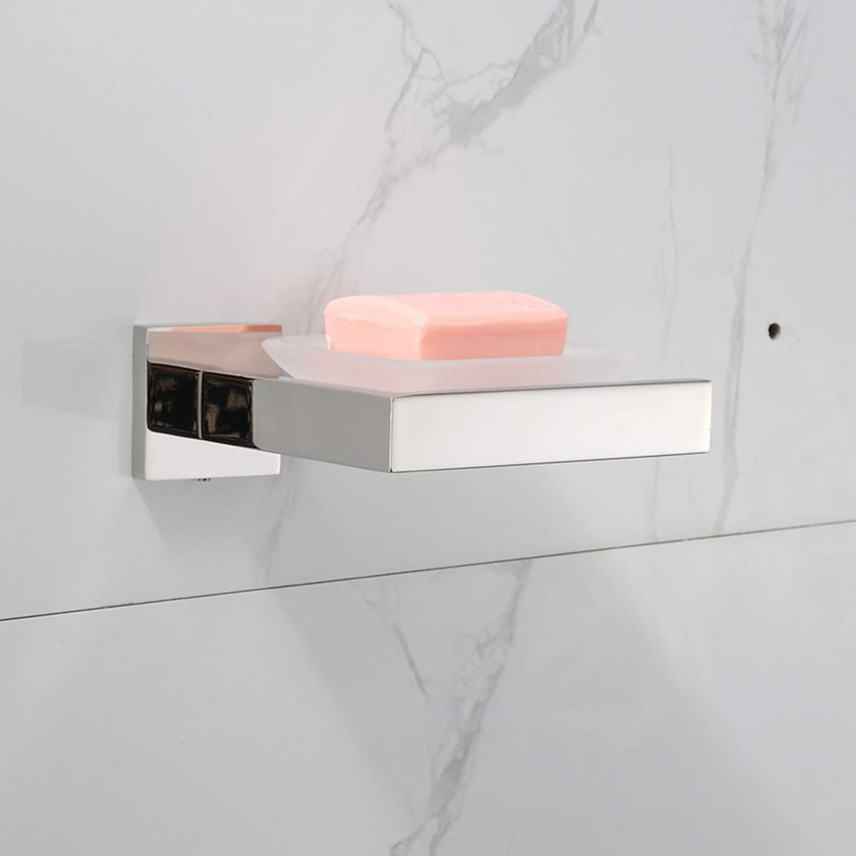 Premium 304 Stainless Steel Soap Dish with Removable Tray - Rustproof Bathroom & Kitchen Soap Holder for Shower, Sink Countertop - Modern Silver Soap Dispenser Organizer for Bath, Balcony & Vanity Decor