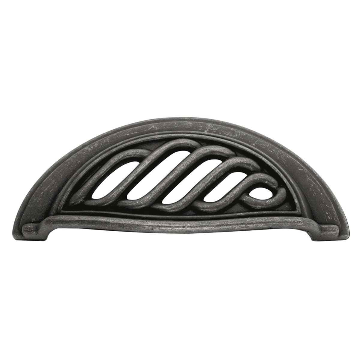 Hickory Hardware 1 Pack Solid Core Kitchen Cabinet Pulls - Luxury Black Iron Cabinet Handles for Doors & Dresser Drawers (3 Inch Hole Center, Charleston Blacksmith Collection) - Perfect for Modern Kitchens, Bathroom Vanities & Furniture Upgrades