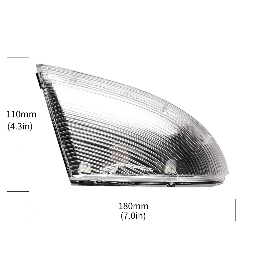 **2010-2018 Dodge Ram 1500 2500 Front Right LED Turn Signal Mirror Assembly with Puddle Lamp - Replacement for #68064948AA - Perfect for Night Driving & Parking Assistance**