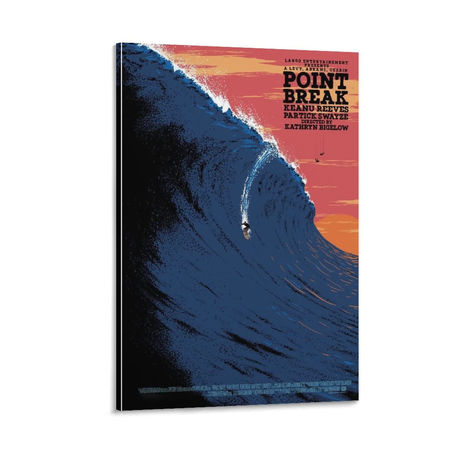 VEAB Point Break Movie Poster - Canvas Wall Art Painting for Room Aesthetic, Home & Bedroom Decor (24x36 inches, 60x90 cm) - Perfect for Living Room, Office & Movie Themed Spaces