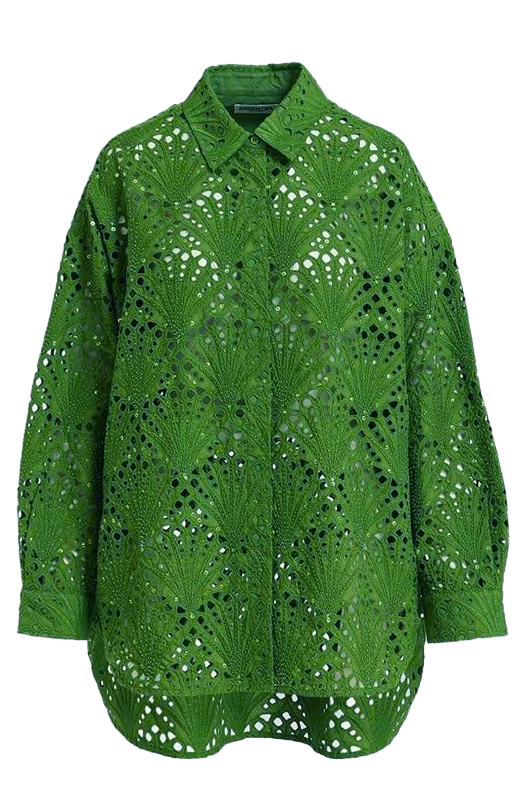 Essentiel Antwerp Fummer Shirt for Women - Stylish Emerald Green Blouse for Casual Wear & Night Out