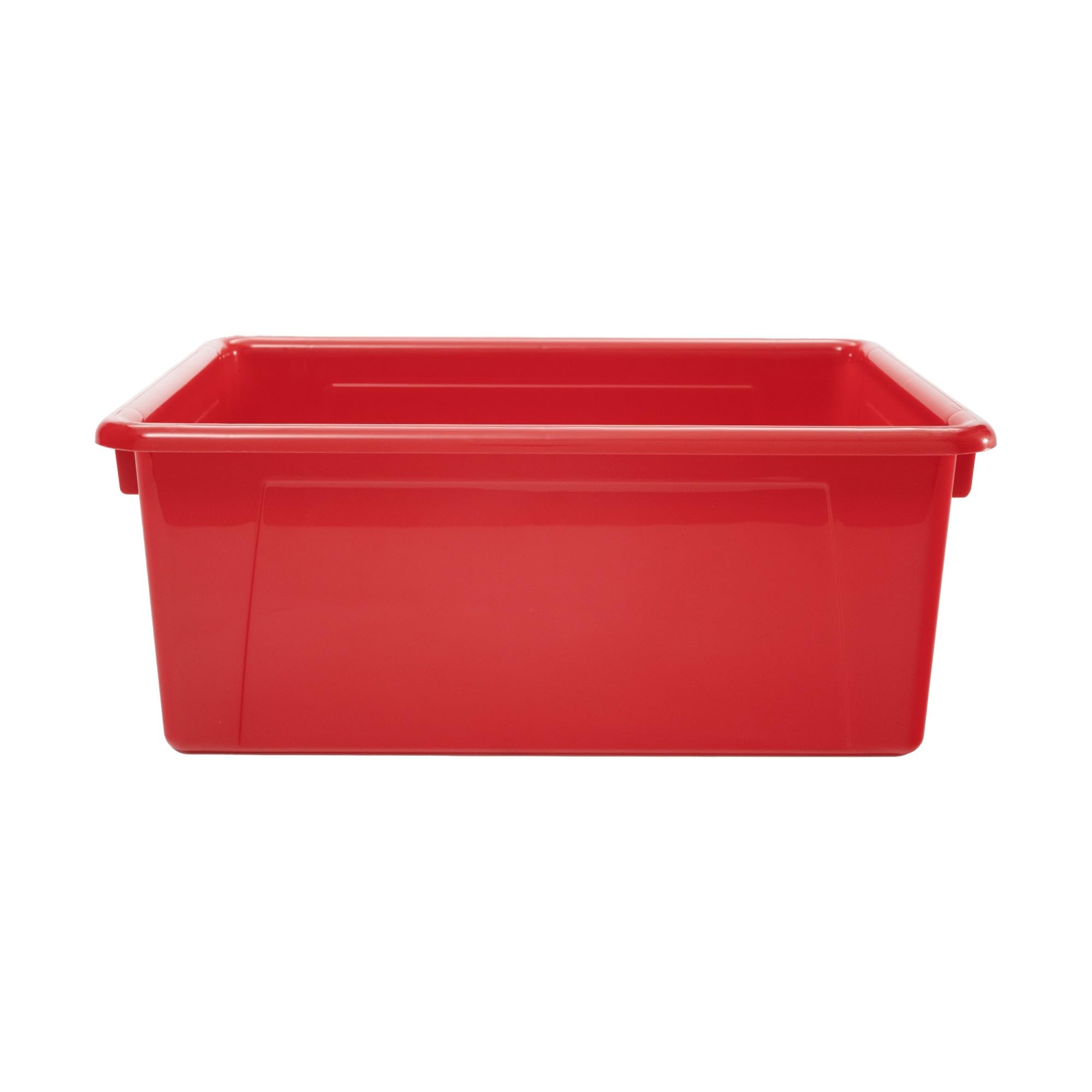 School Smart Durable Plastic Storage Tray - Letter Size Organizer for Classroom Supplies, Home Office & Craft Room | Red Multi-Purpose Desktop Organizer | Perfect for Teachers, Students & Office Organization