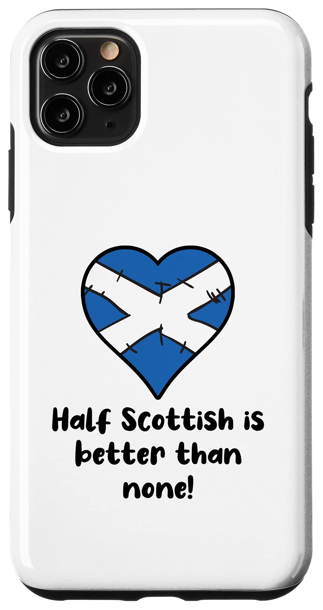 iPhone 11 Pro Max Case with Scotland Flag Heart Design - Durable Protective Cover for iPhone 11 Pro Max - Perfect for Travel, Gifts & Showing Scottish Pride