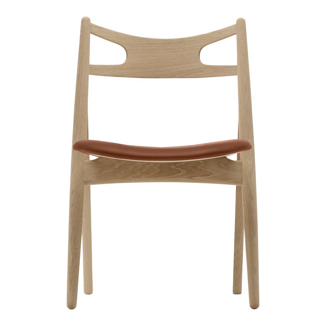 CH29P Sawbuck Chair - Solid Wood Dining Chair for Kitchen & Dining Room - Modern Scandinavian Design for Home & Office Use