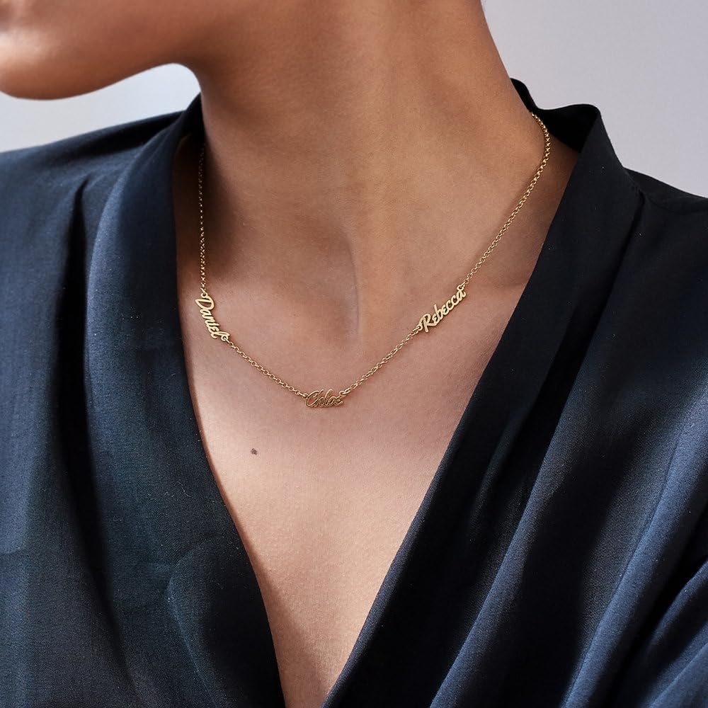 Oak&Luna Custom Name Necklace - Personalized Real Love Jewelry for Couples, Best Friends & Family - Perfect for Anniversaries, Valentine's Day Gifts & Romantic Occasions