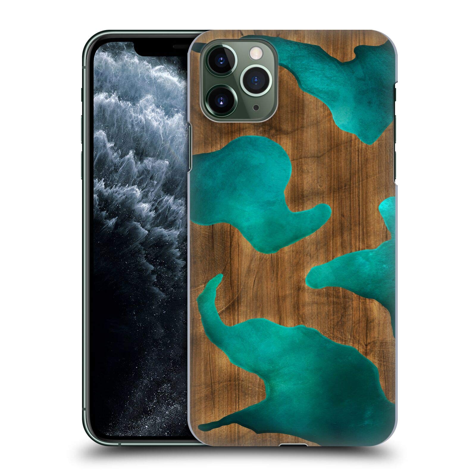 Officially Licensed Alyn Spiller Aqua Wood & Resin Hard Case for Apple iPhone 11 Pro Max - Durable Protection with Stylish Wood Design | Perfect for Outdoor Adventures, Work & Daily Use