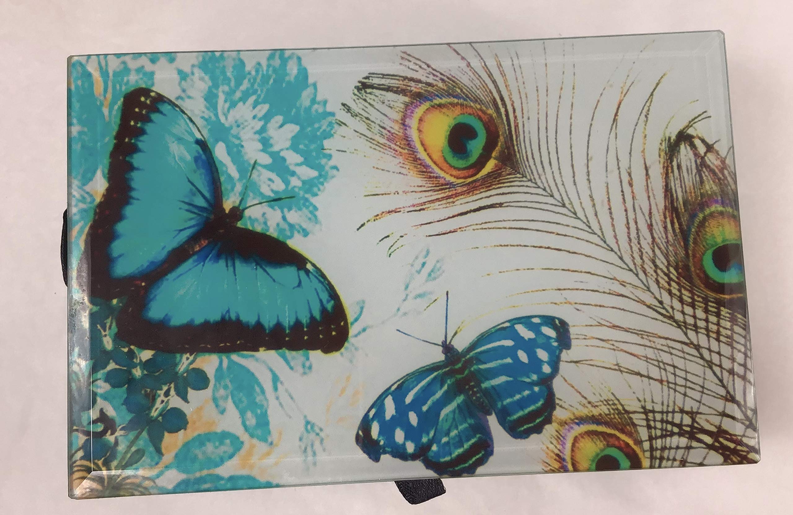 Butterfly Glass Jewelry Box - Handmade Keepsake Box for Rings, Necklaces & Treasures - Perfect for Gifts, Wedding Favors & Home Decor