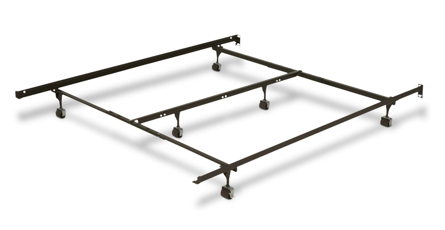 Universal Twin/Full/Queen Roller Bed Frame - Heavy Duty Metal Platform with Wheels for Easy Moving, Space Saving Bedroom Furniture (Ideal for Dorms, Apartments & Guest Rooms)