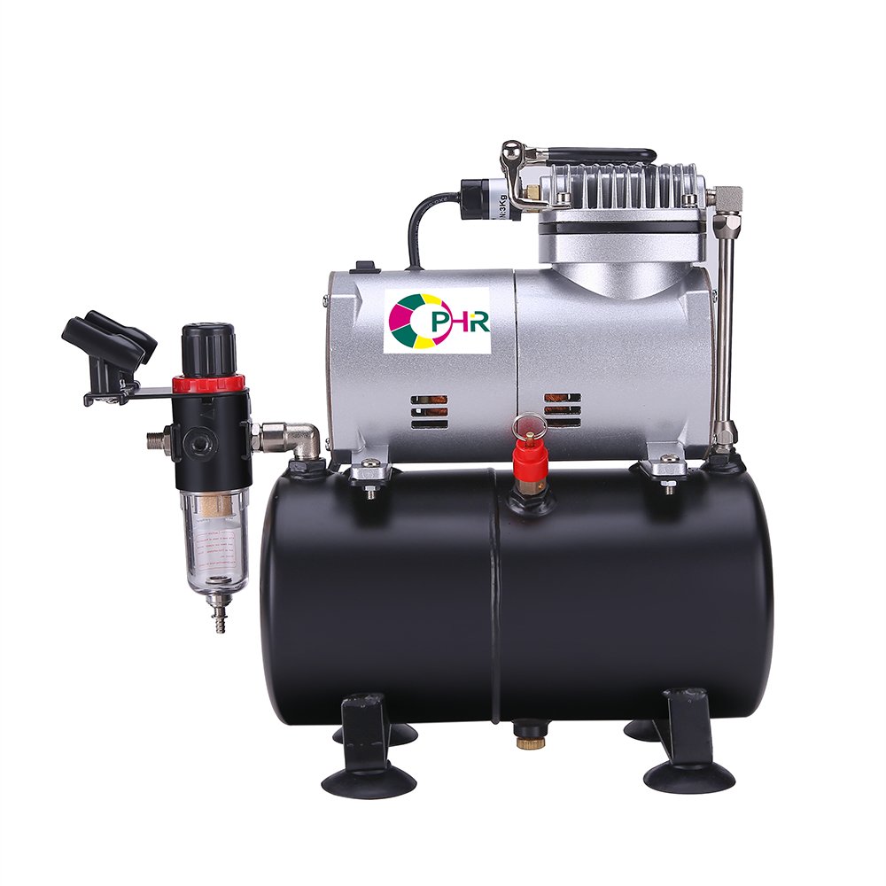 OPHIR 110V Professional Airbrush Compressor with 3L Tank - Quiet Air Compressor Kit for Hobby Model Painting, Tattoo Art, Automotive & Bakery Decorating - Perfect for T-Shirt Airbrushing & DIY Crafts