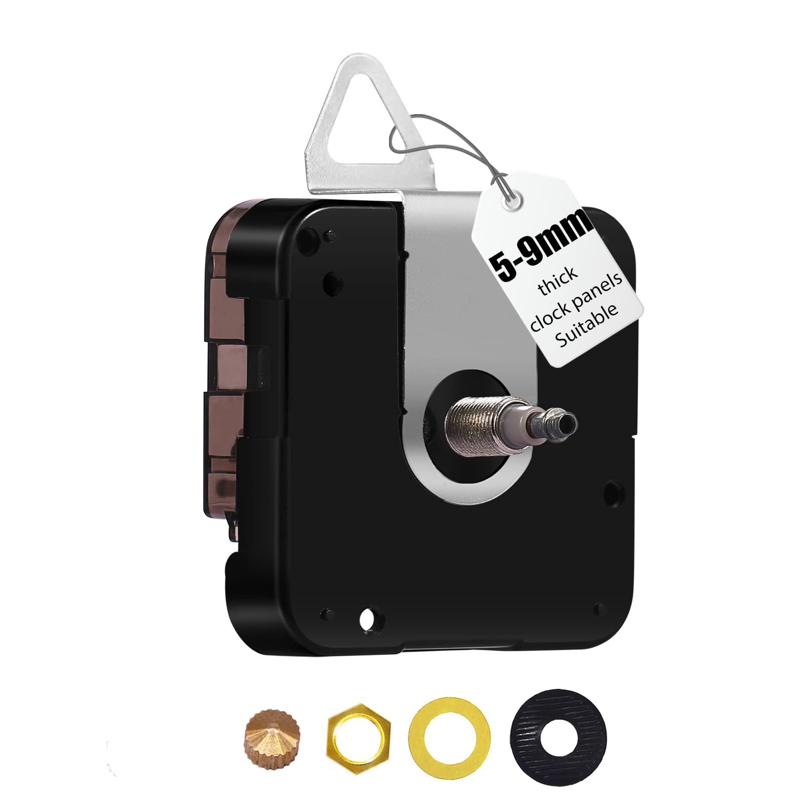 Large Wall Clock Movement Replacement 12888 - High Torque I Axis Shaft Quartz Clock Mechanism - Battery Operated DIY Repair Parts for Giant Wall Clocks (DW-12888-I, No Hands Included) - Perfect for Home Decor, Office, Classroom & Vintage Clock Restoration