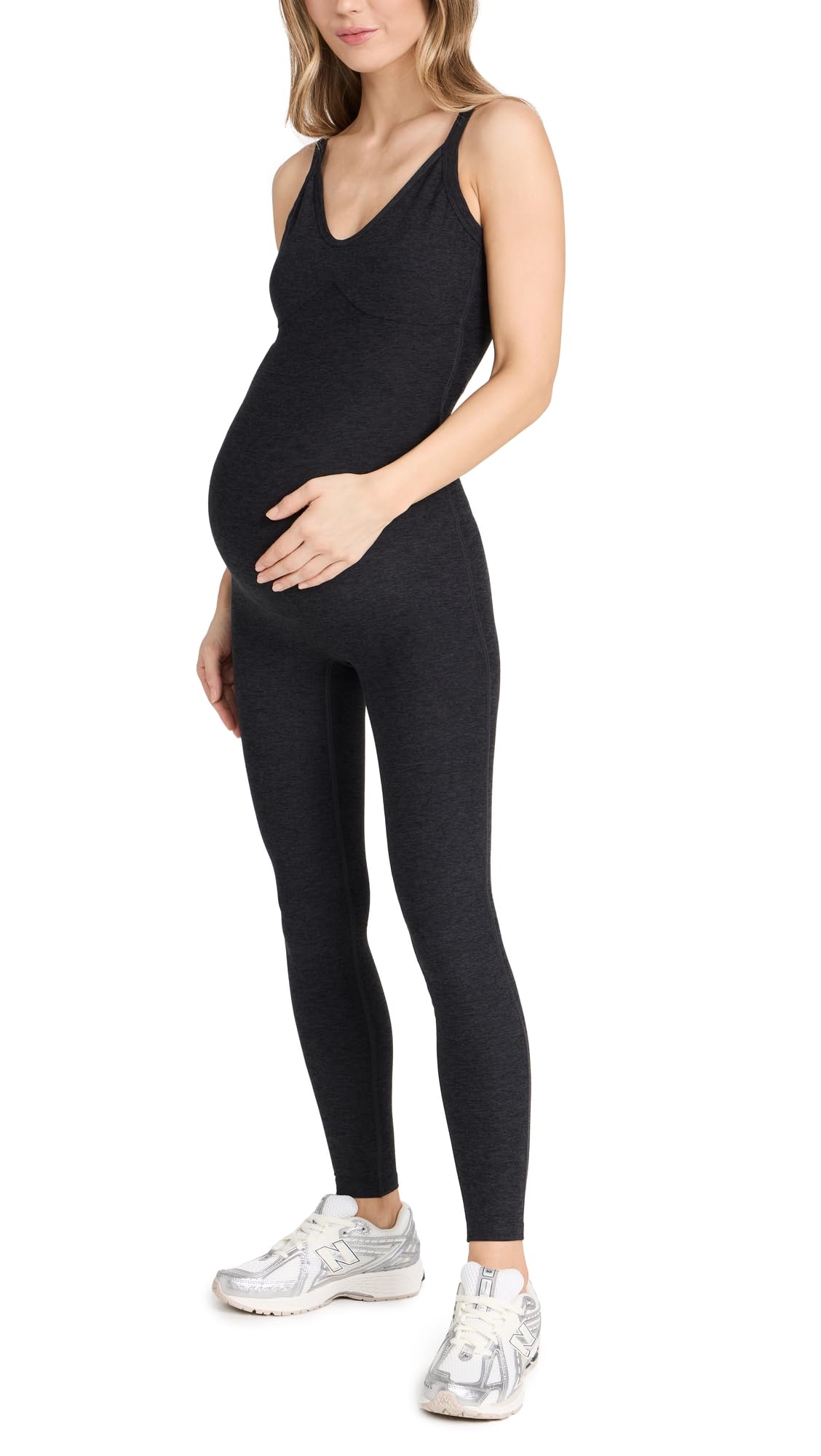 Comfortable Women's Maternity Onesie - Soft Stretchy Pregnancy Bodysuit for Everyday Wear | Perfect for Maternity Photos, Relaxing at Home & Nursing
