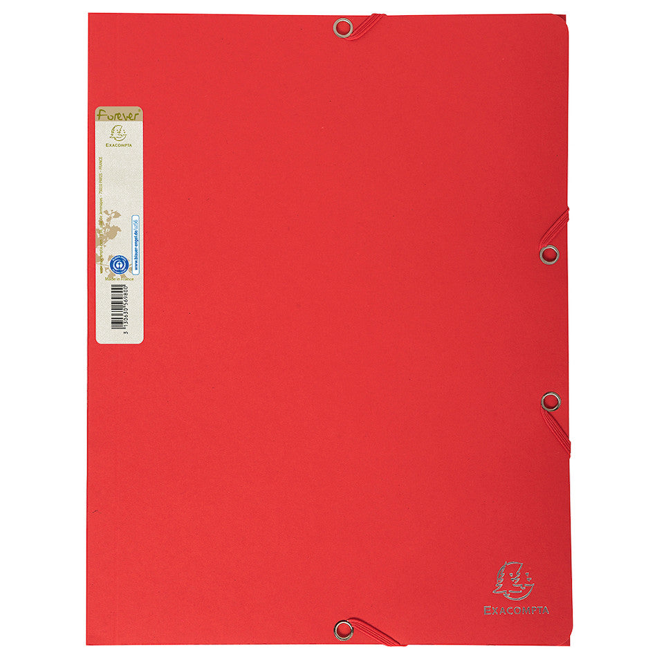 Exacompta Forever Folder 3 Flap Elastic A4 Red - Premium Document Organizer for Office, School & Home Use - Perfect for Filing, Archiving & Paper Storage