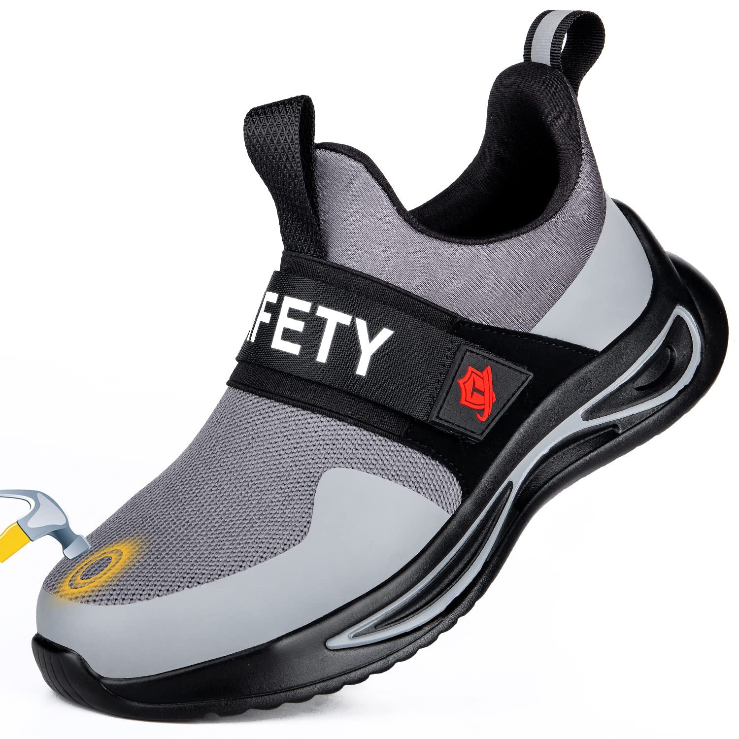 **Steel Toe Work Shoes for Men & Women - Lightweight, Breathable & Durable Safety Shoes for Construction, Warehouse & Outdoor Work**