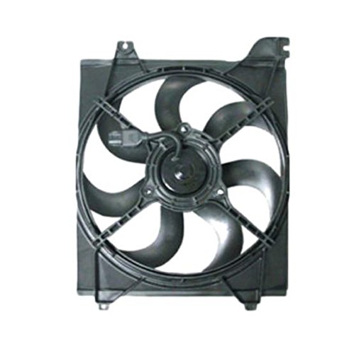 RAREELECTRICAL New Front Left Engine Cooling Fan Assembly Compatible With 2006-2007 Kia Rio Sedan 253801G100 - Perfect for Overheating Prevention & Summer Driving