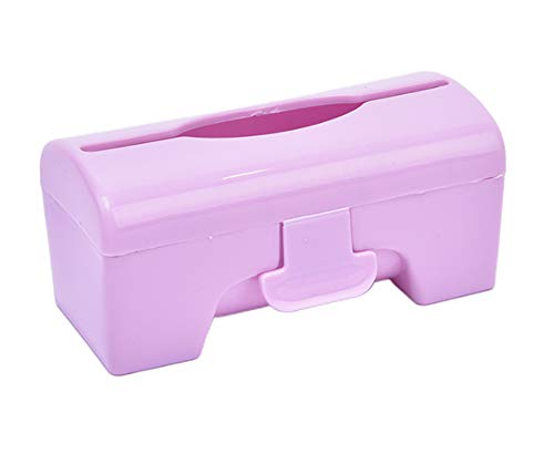 AKOAK 1-Pack Plastic Trash Bag Holder Dispenser - Wall Mounted Waste Bag Organizer for Kitchen, Bathroom & Living Room - Purple Multi-Color Garbage Storage Box | Perfect for Home, Office & RV Use