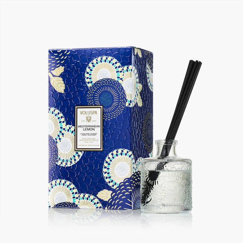 Mediterranean Lemon Reed Diffuser - Natural Aromatherapy Oil Diffuser for Home & Office - Fresh Citrus Scent for Relaxation & Stress Relief