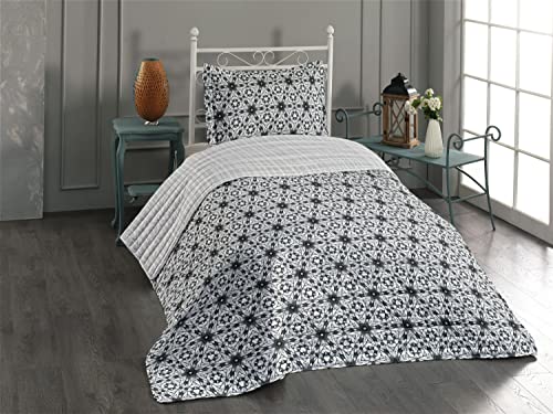 Charcoal Grey and White