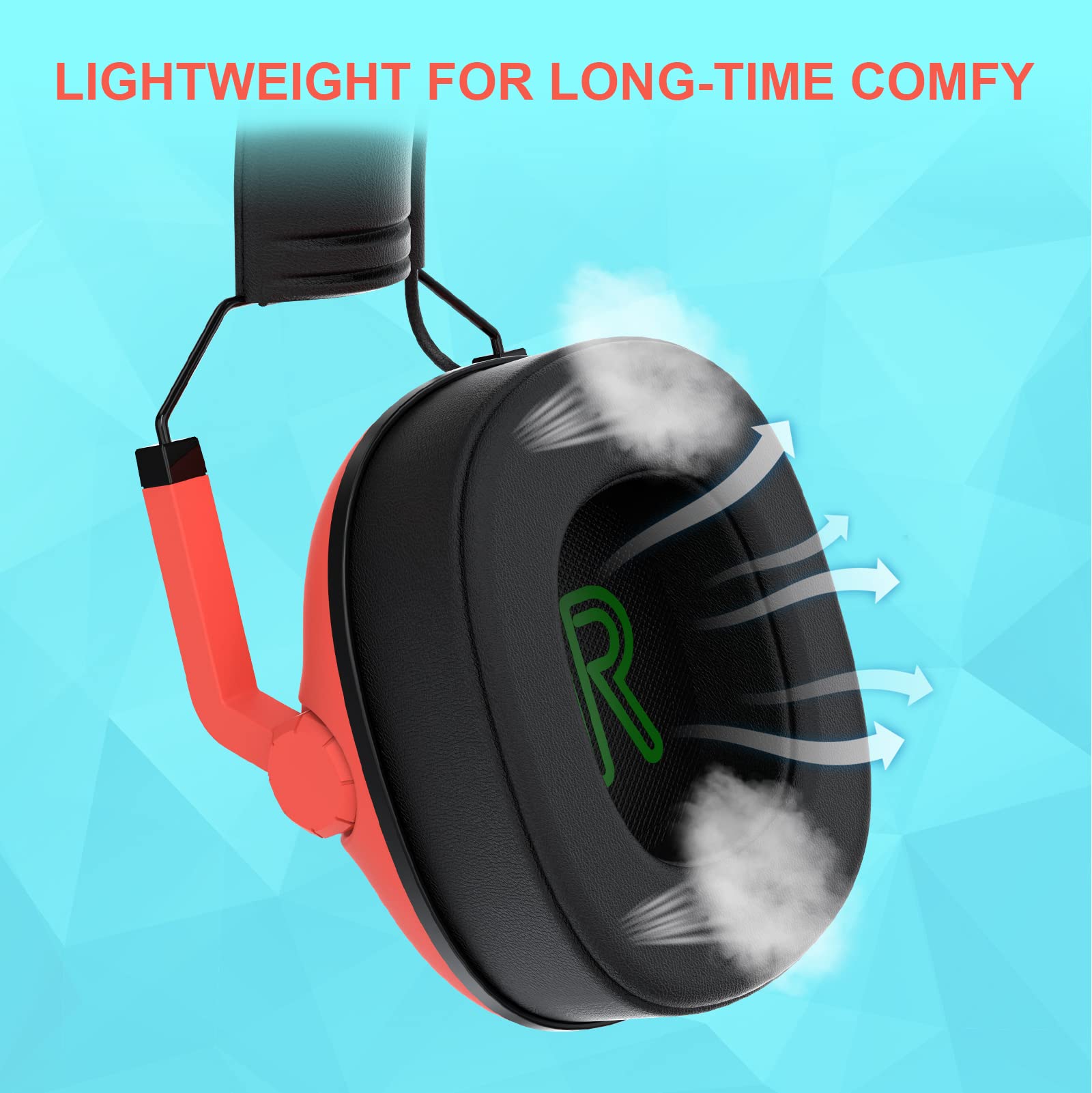 Jeecoo J50 Gaming Headset for PC, PS5, PS4, Xbox One, Switch - Stereo Sound Headphones with Noise-Canceling Mic, Foldable & Lightweight Design for Comfortable Gaming - Compatible with Laptop & Mobile Devices (Red & Blue) - Perfect for Online Gaming, Streaming & Video Calls