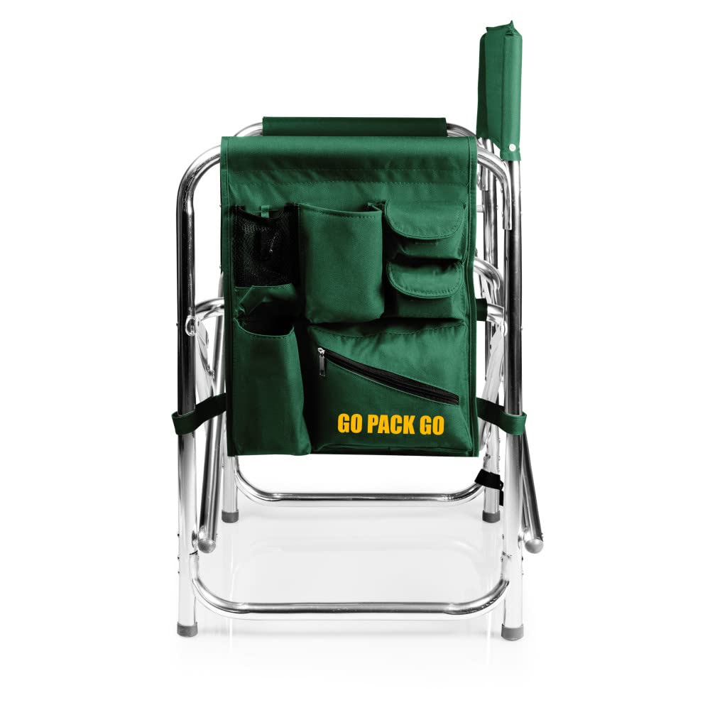 PICNIC TIME NFL Unisex-Adult Portable Folding Sports Chair with Side Table - Perfect for Beach, Camping, Tailgating & Outdoor Events - Officially Licensed NFL Team Design