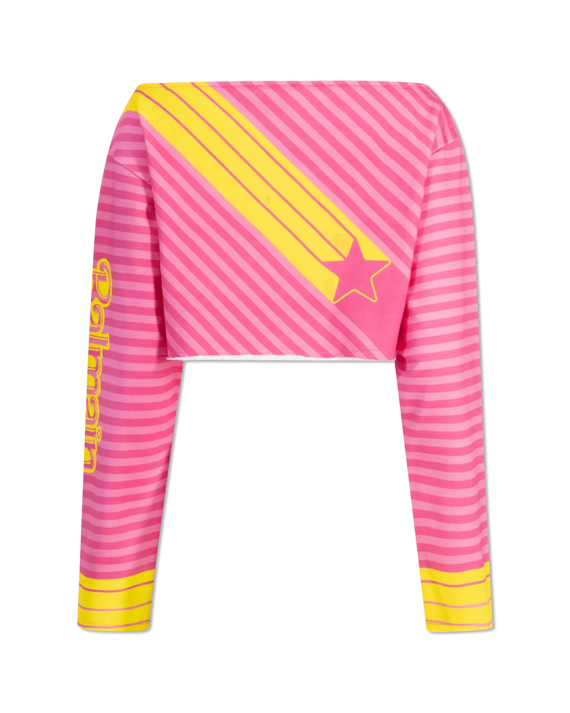 Balmain X Barbie Off Shoulder Crop Top - Women's Fashion Tops for Summer, Parties & Casual Wear