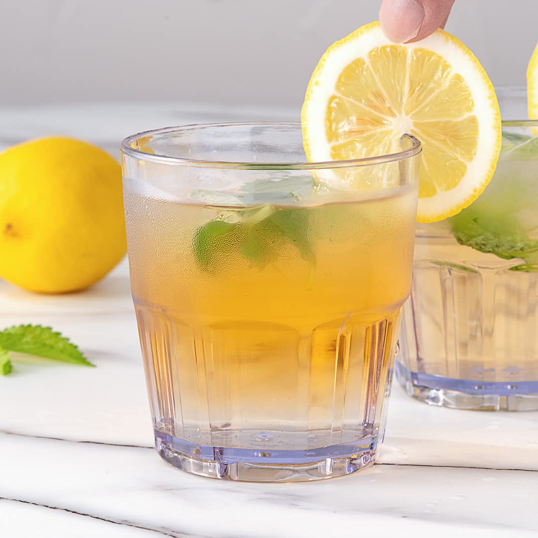 50-Pack 9oz Shatterproof Plastic Tumblers - Clear Stackable Dishwasher-Safe Drinking Glasses for Restaurants, Bars, Parties & Outdoor Events