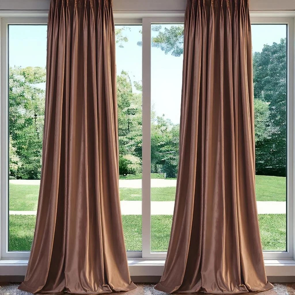 Blackout Curtains for Bedroom - Blakely Velvet Room Darkening Custom Drapes, Thermal Insulated & Noise Reducing Window Treatments for Home, Office, Nursery (100% Light Blocking) - Perfect for Shift Workers & Light Sleepers