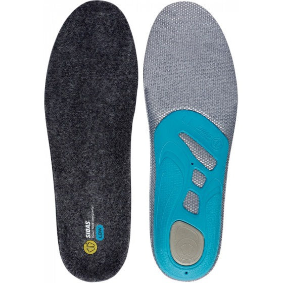 Sidas 3Feet Merino Wool Low Cut Insoles for Running & Hiking - Odor Control & Moisture Wicking Arch Support for Men & Women - Perfect for Athletic Shoes & Outdoor Activities