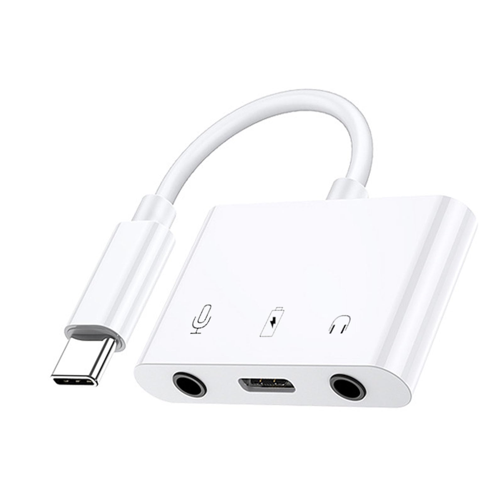 Bydezcon 3-in-1 USB C Sound Card Adapter with 3.5mm Headphone & Microphone Jack - High Quality External Audio Converter for Laptops, Phones, Gaming & Video Calls