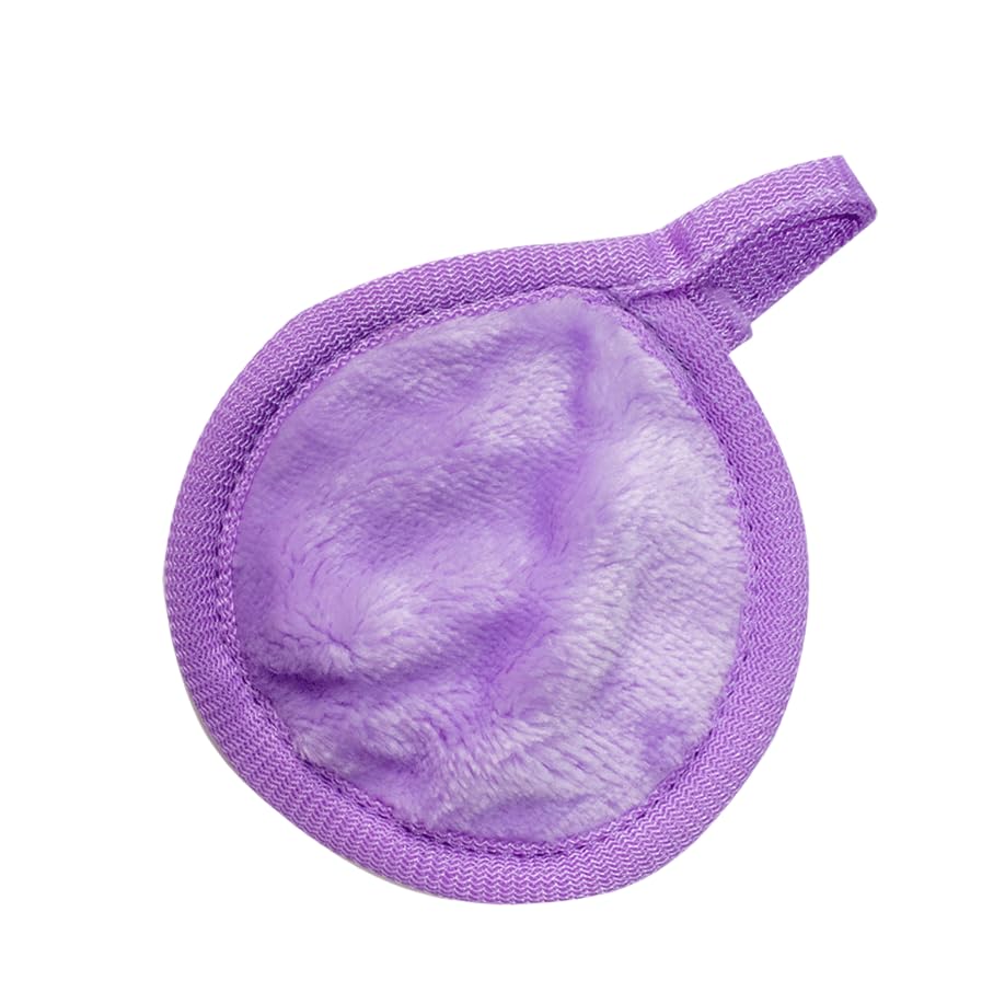Eco-Friendly Reusable Makeup Remover Pads - 3 Pack Washable Microfiber Face Cloths for All Skin Types | Gentle Makeup Eraser & Cleansing Pads | Perfect for Travel, Daily Skincare & Sustainable Beauty Routine (Purple, A13)