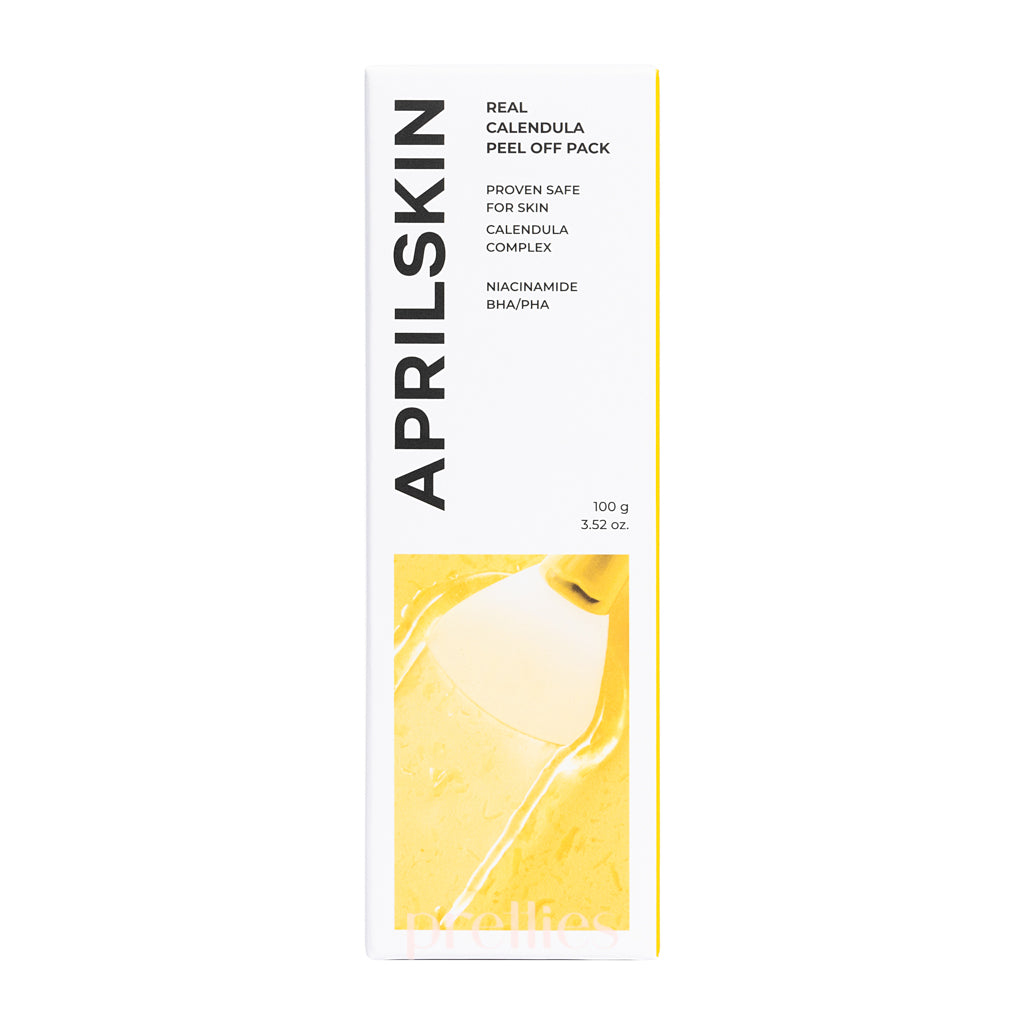Aprilskin Real Calendula Peel Off Mask 100g - Korean Face Mask for Deep Cleansing & Pore Minimizing - Perfect for Acne-Prone & Oily Skin Care Routine