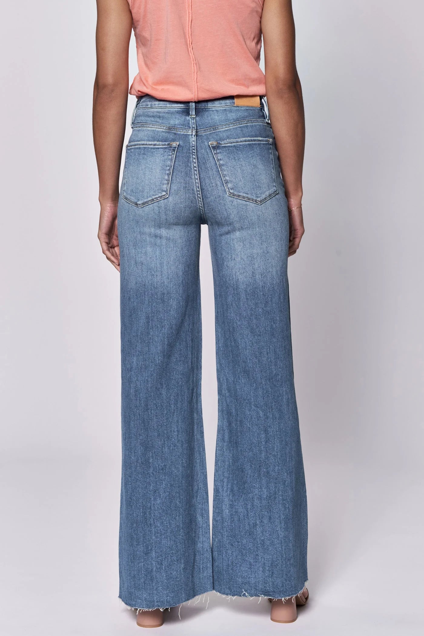Fiona High Rise Cut Off Hem Jeans for Women - Trendy Distressed Denim Shorts - Perfect for Summer Outfits, Beach Vacations & Casual Street Style