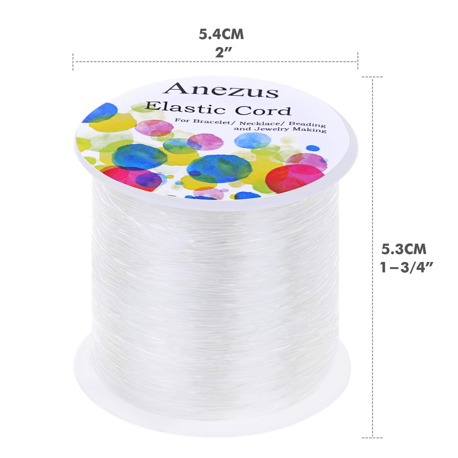 Anezus 1mm Elastic Stretch Cord for Bracelet Making - Jewelry String for Beading, DIY Crafts & Friendship Bracelets - Perfect for Handmade Jewelry, Beadwork & Craft Projects