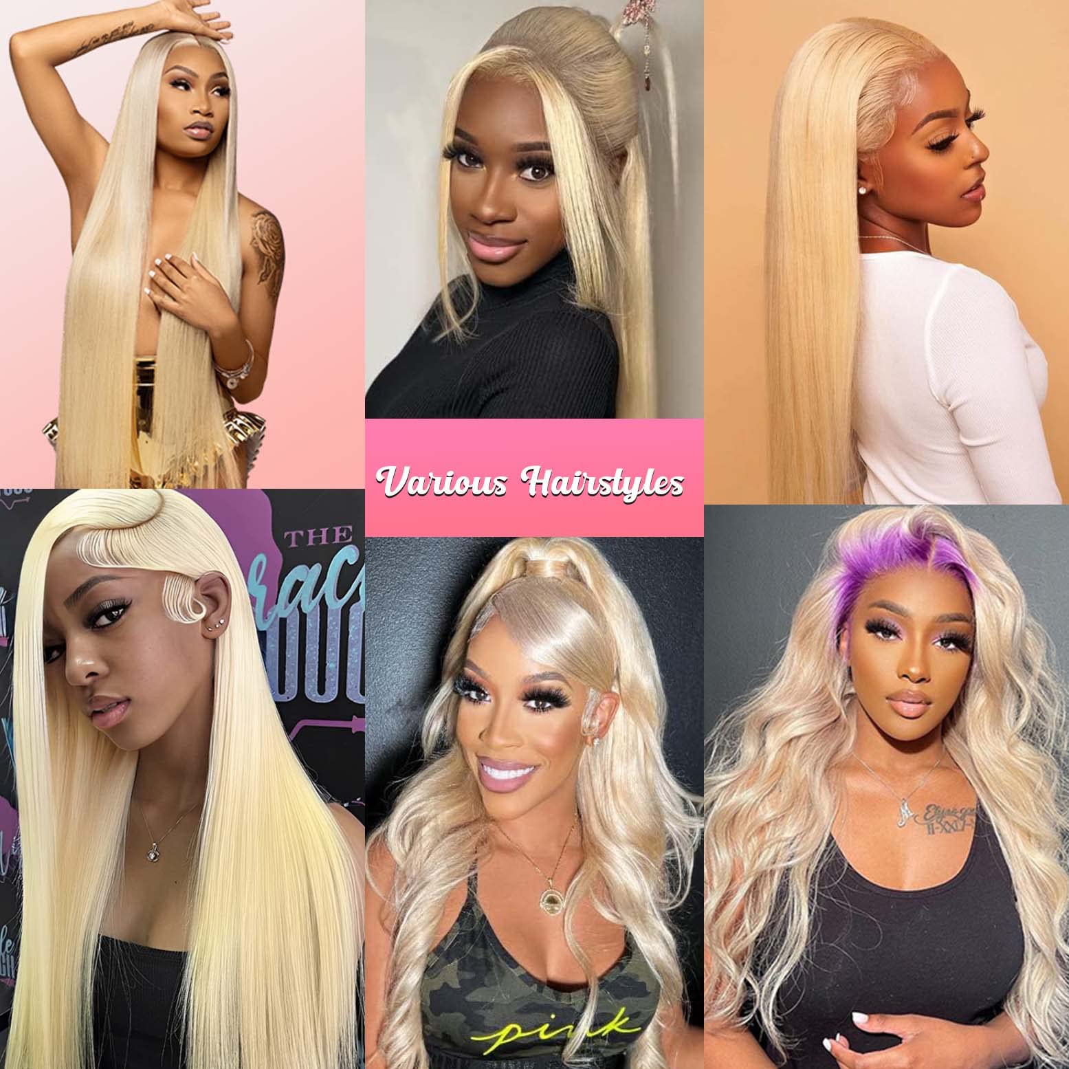 32 Inch 613 Blonde Straight Human Hair Lace Front Wig - 13x6 Transparent HD Lace Frontal - Glueless & Natural Looking - Perfect for Daily Wear, Cosplay, and Special Occasions