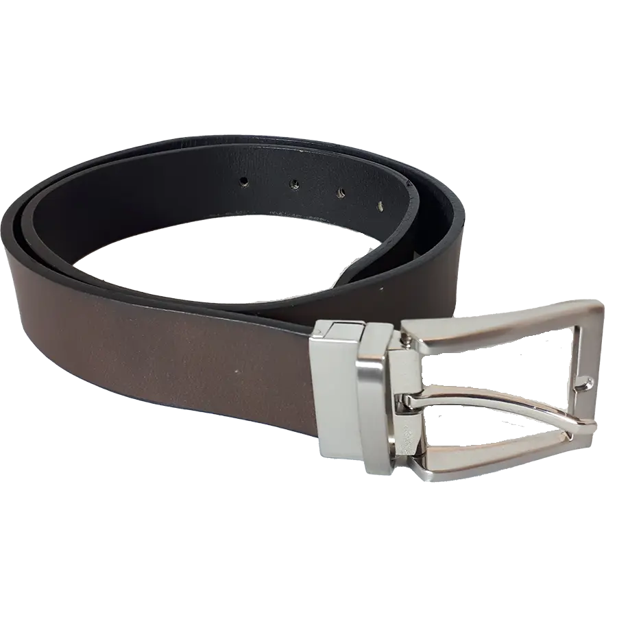 BOL Men's Reversible Solid Leather Belt - Genuine Leather Dress & Casual Belt for Business & Everyday Wear | Adjustable Buckle for Perfect Fit | Ideal for Office, Wedding & Formal Occasions