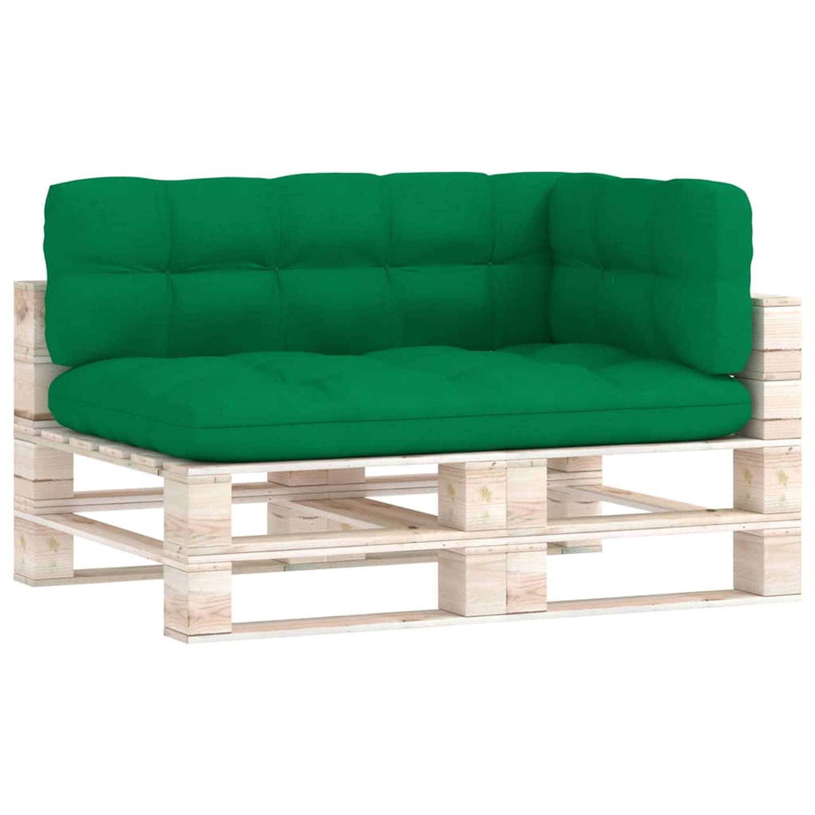 Tidyard 3-Piece Outdoor Pallet Sofa Cushion Set - Water-Resistant Green Fabric Upholstery with Seat & Back Cushions - Perfect for Patio, Deck, and Garden Furniture