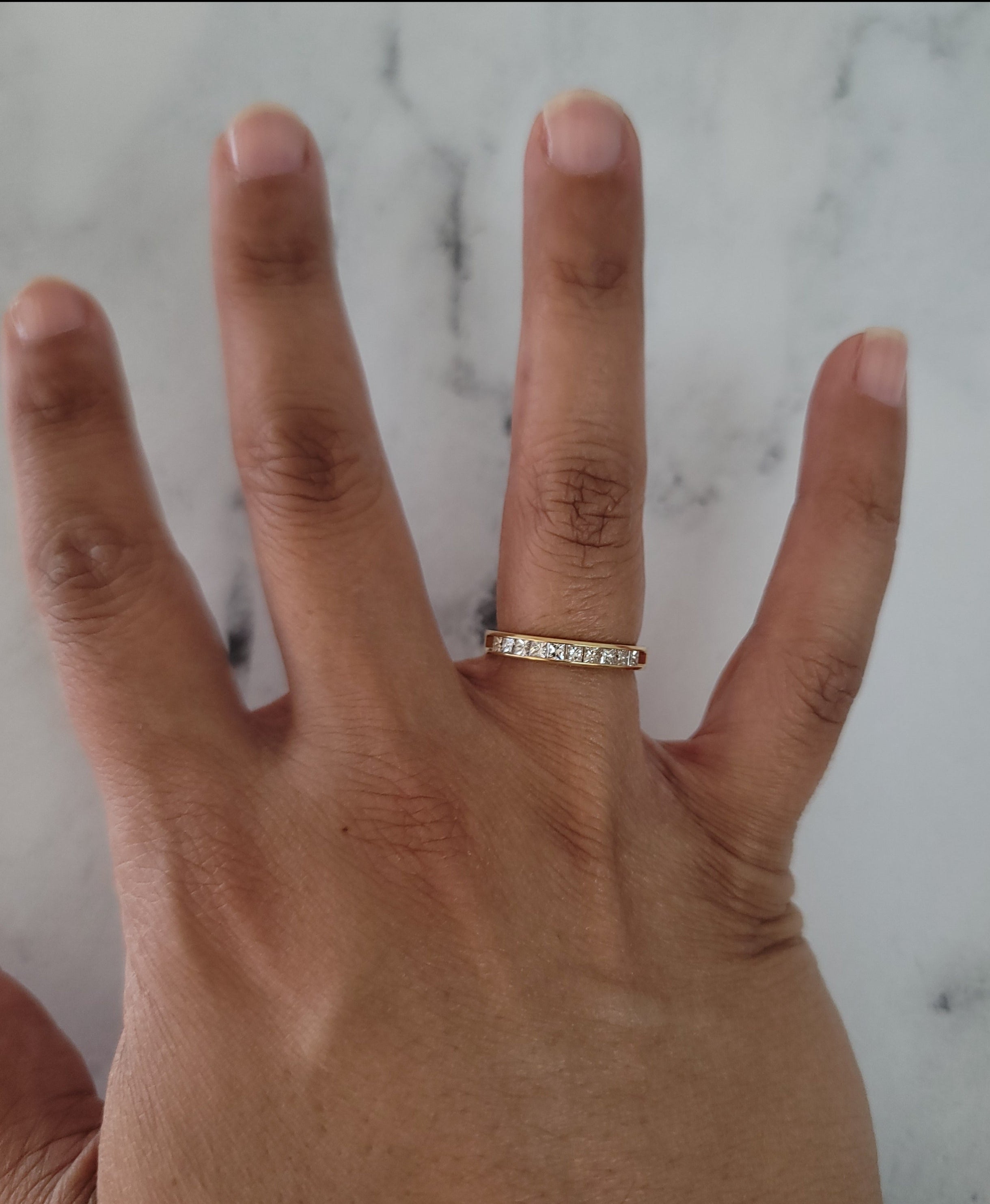 0.50 Carat Princess Cut Diamond Wedding Band in 14K Yellow Gold - Perfect for Engagement Rings, Anniversary Gifts & Bridal Jewelry