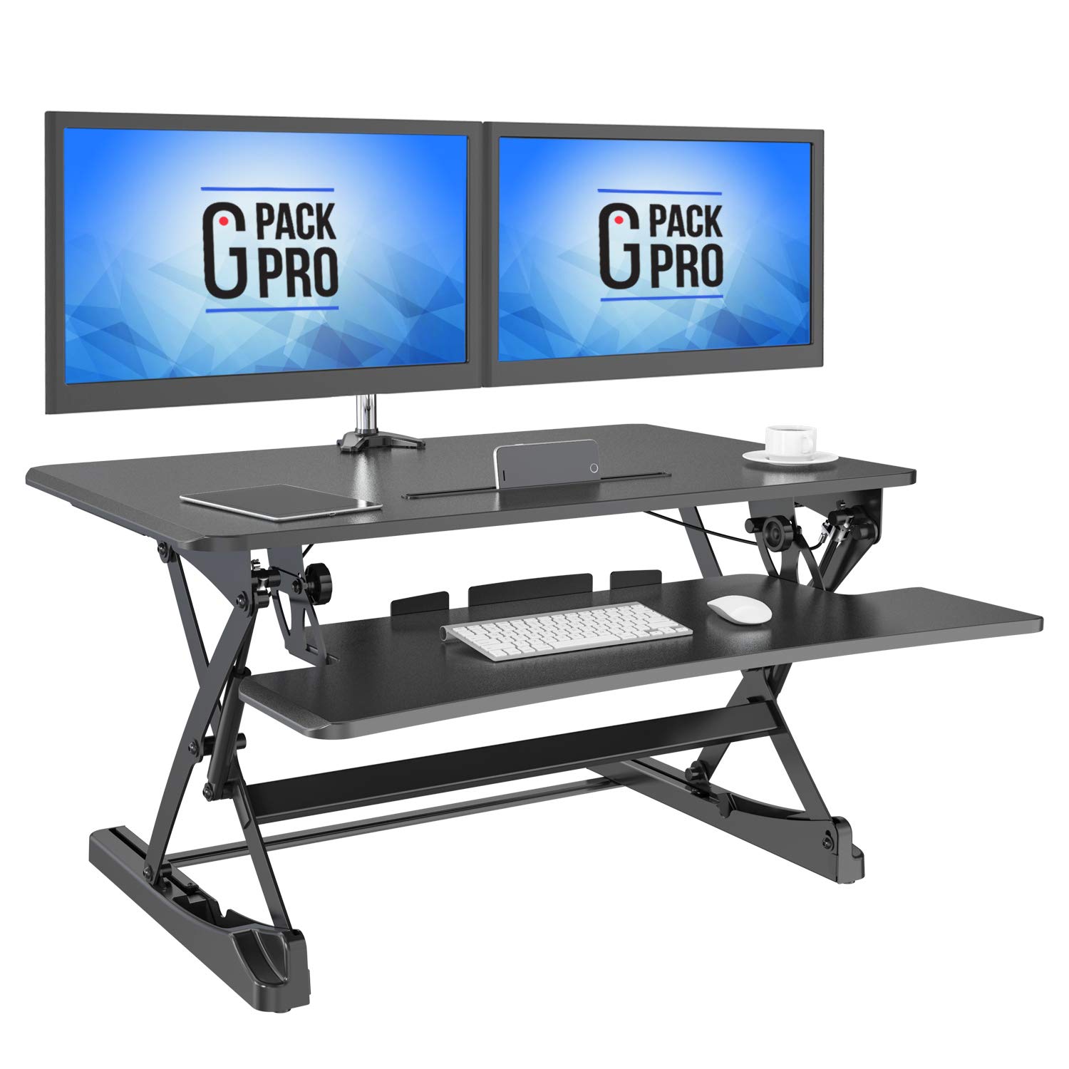 G-PACK PRO Adjustable Standing Desk Converter - Sit to Stand Workstation Riser (5.7