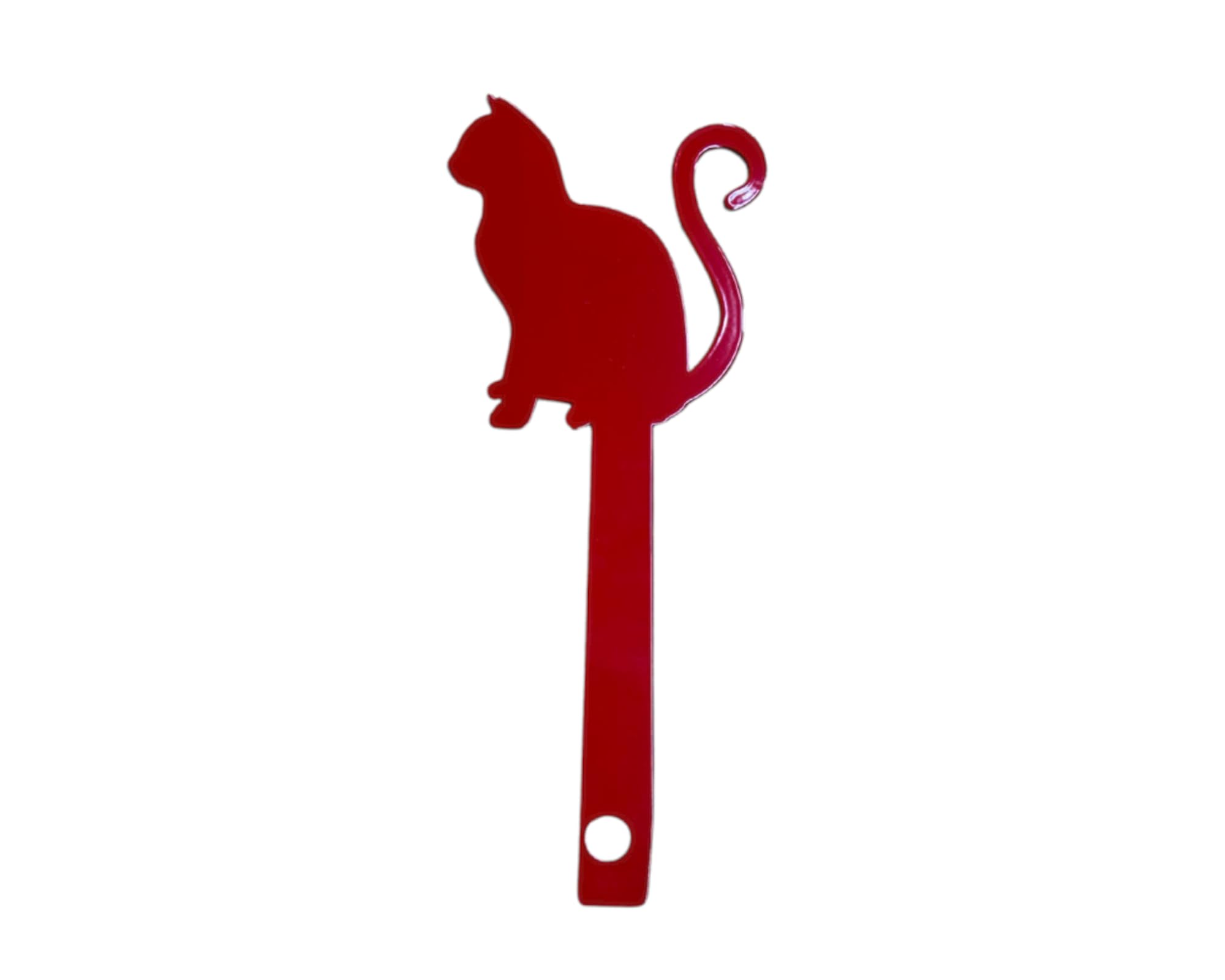 Decorative Metal Cat Mailbox Replacement Flag - Madison Iron & Wood Design (Red) | Flag Only, No Mounting Hardware | Perfect for Outdoor Mailboxes, Garden Decor & Unique Home Accents