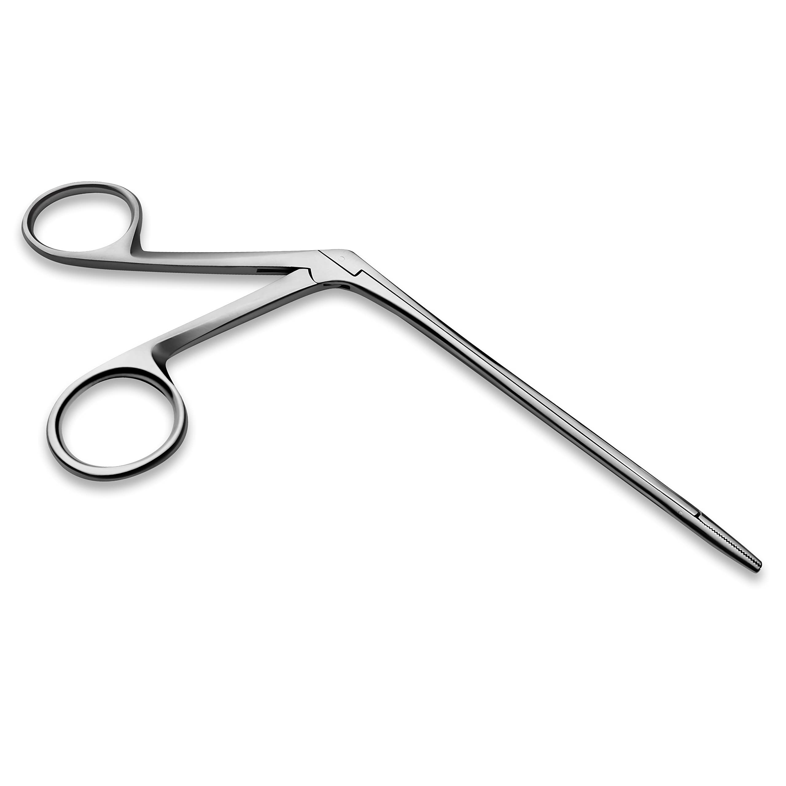 Alligator Ear Forceps for ENT Procedures - 3.5 Inch Curved Jaw, Non-Slip Grip, Fine-Tip Surgical Tool - Reusable & Easy to Clean - Perfect for Ear Wax Removal, Microsurgery, and Medical Examinations