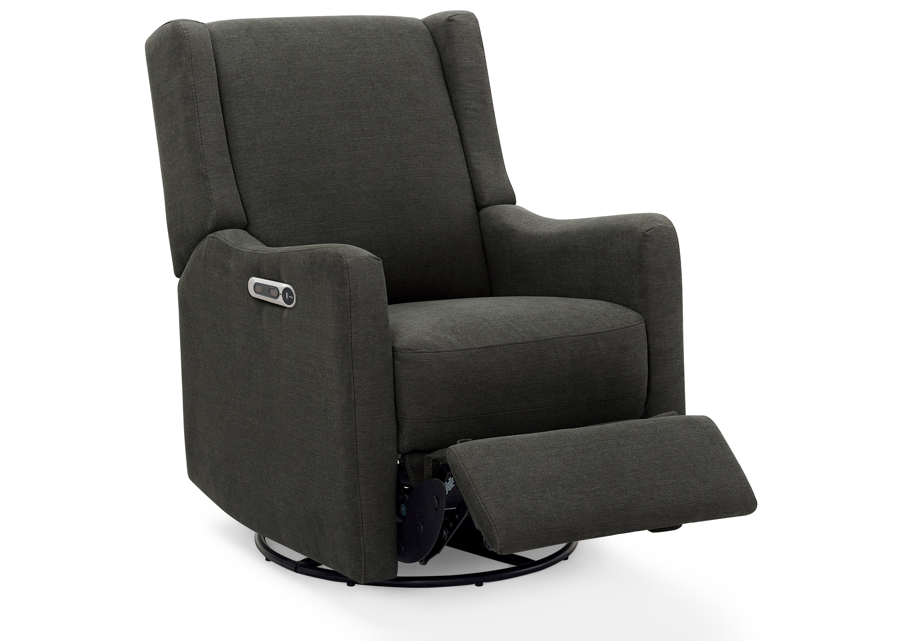 Premium Power Recliner & Swivel Glider Chair with USB A/C Charging Ports - Stain-Resistant Fabric - Perfect for Living Room, Home Theater & Office Relaxation