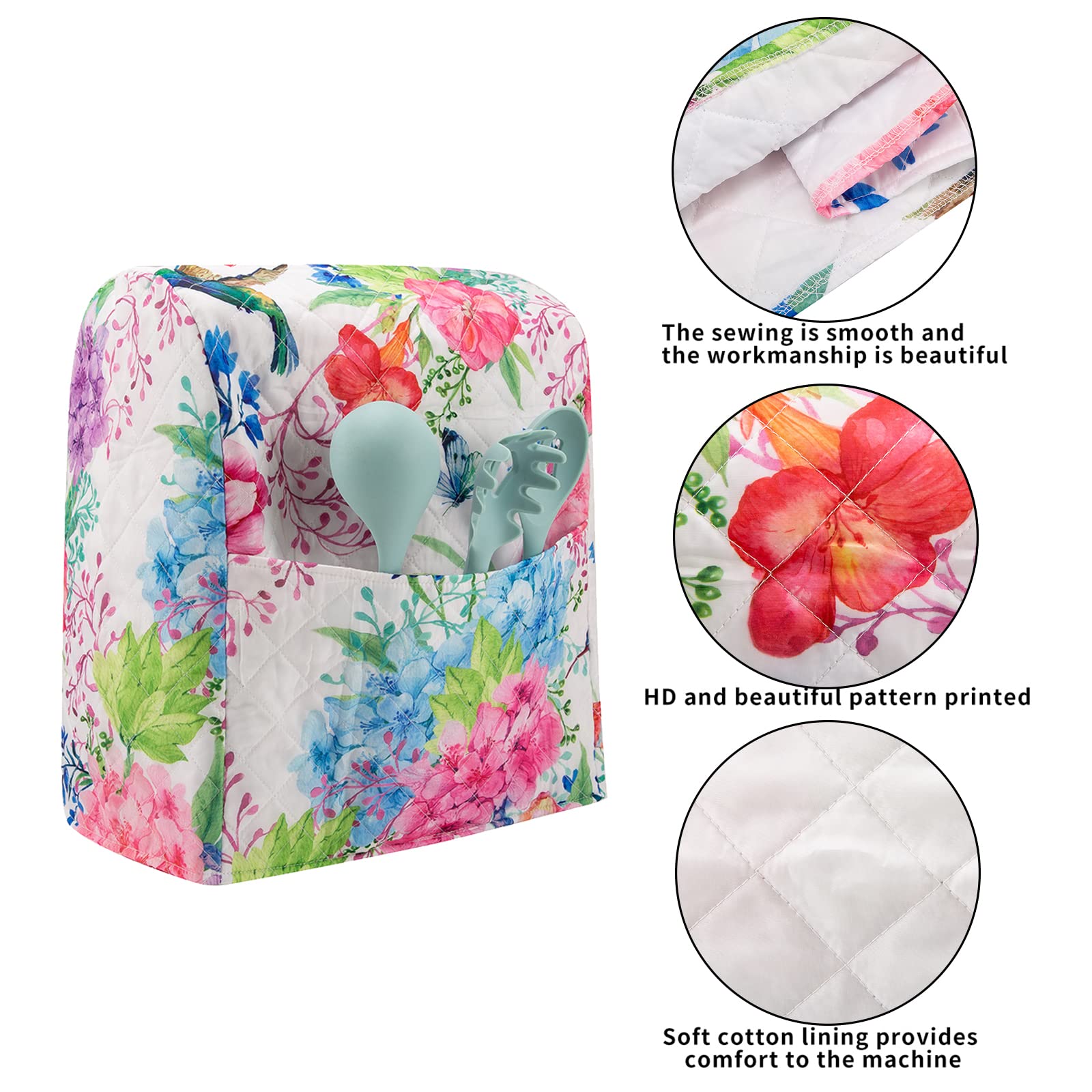 **Pioneer Woman Flower Print KitchenAid Mixer Cover - Compatible with 6-8 Quart Stand Mixers (Tilt Head & Bowl Lift Models) | Durable & Stylish Protection for KitchenAid & Hamilton Mixers | Perfect for Baking, Cooking & Kitchen Decor**