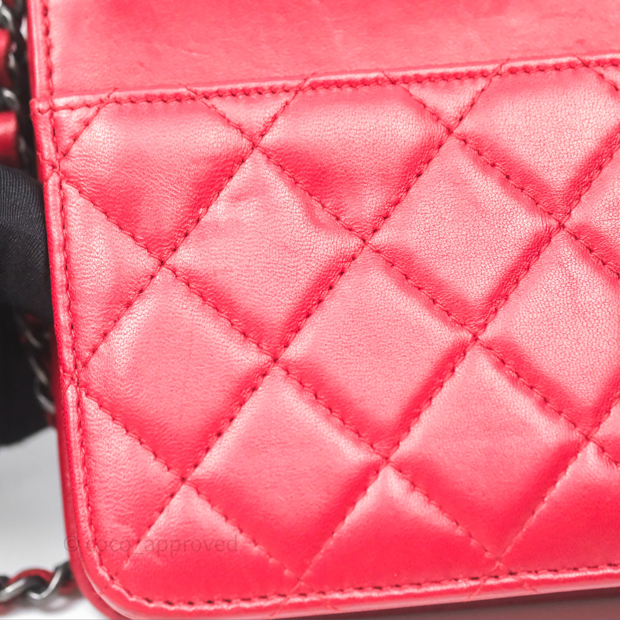 Chanel Boy Wallet on Chain WOC Red Lambskin Ruthenium Hardware - Luxury Crossbody Bag for Women, Perfect for Parties, Date Nights & Evening Events