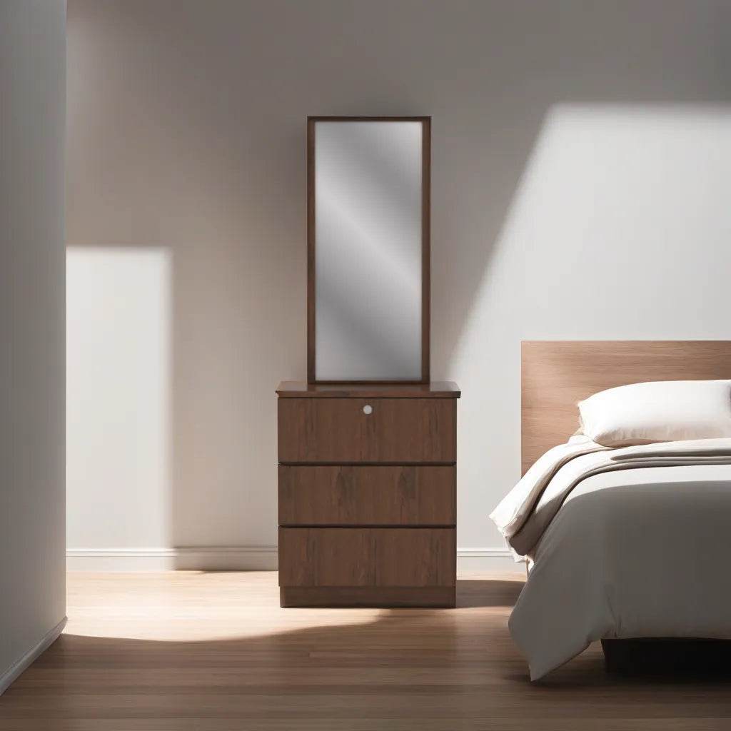 Ivonn Sliding Mirror Dressing Table - Modern Vanity Desk with LED Lights & Storage, Perfect for Bedroom Makeup & Hair Styling