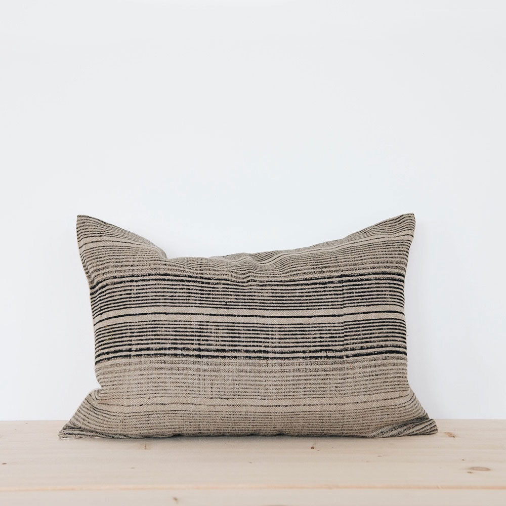 Handmade Linen Block Printed Pillow Cover No. 01212 - Bohemian Home Decor for Living Room, Bedroom & Sofa