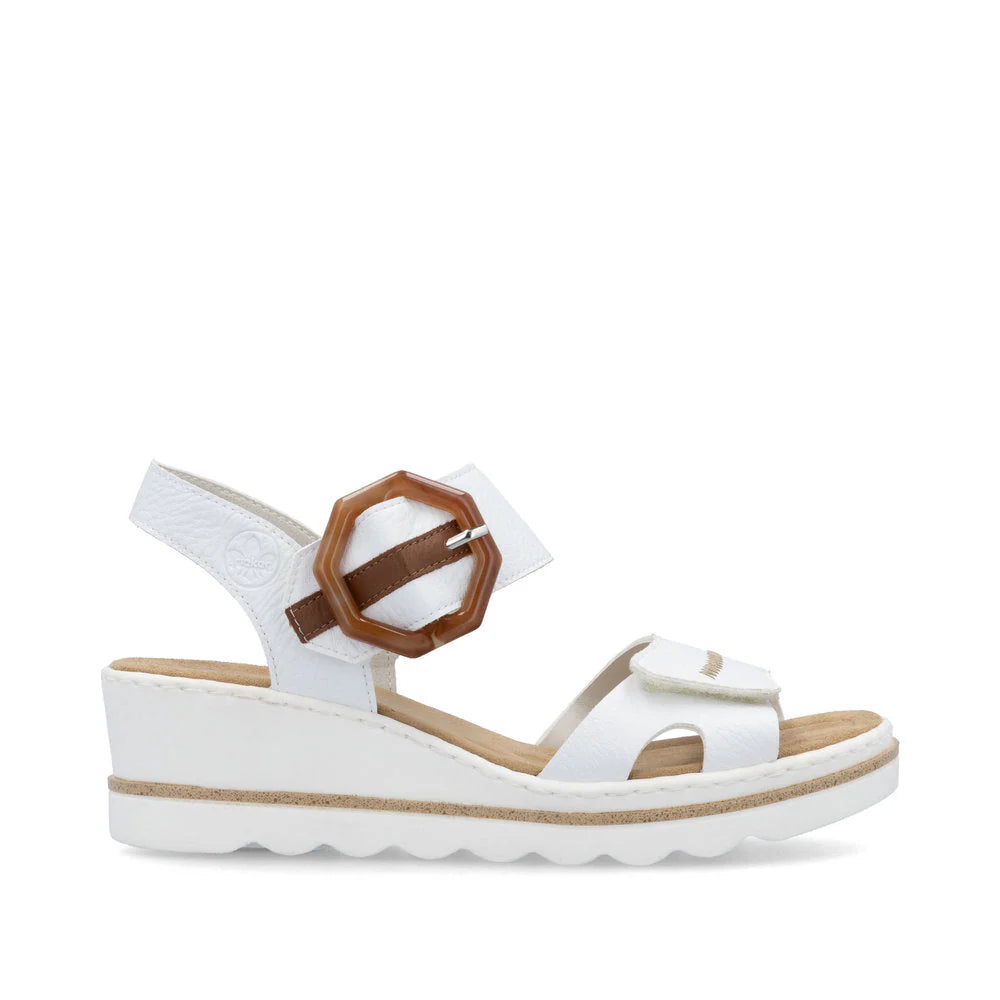 Rieker 67476 Women's White Comfort Shoes - Stylish & Lightweight for Work, Walking & Casual Wear