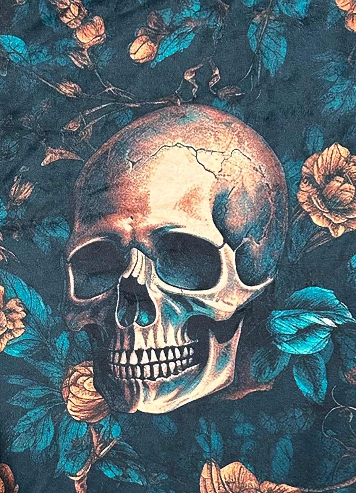 Premium Skull on Mallard Design 55x79 Inch Luxe Minky Blanket - Soft & Cozy for Bedroom, Couch, or Outdoor Use